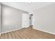 Bright bedroom features neutral paint and luxury vinyl flooring at 3841 E Jasper Dr, Gilbert, AZ 85296