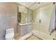 Contemporary bathroom featuring a glass shower, modern vanity, and neutral color scheme at 5527 E Arroyo Verde Dr, Paradise Valley, AZ 85253