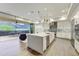 Bright, modern kitchen with a large island, stainless steel appliances, and beautiful views at 5527 E Arroyo Verde Dr, Paradise Valley, AZ 85253