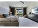 Spacious main bedroom with balcony access offers scenic views and a tranquil retreat within the home at 5527 E Arroyo Verde Dr, Paradise Valley, AZ 85253