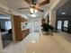 Functional kitchen featuring tile countertops, white appliances, and ample cabinet space at 601 W 15Th St, Tempe, AZ 85281