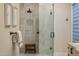 Close-up of a luxurious shower featuring tile accents and modern fixtures at 7979 E Princess Dr # 26, Scottsdale, AZ 85255