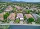 Elevated shot exhibiting the homes in the area, complete with private driveways and mature landscaping at 8235 E Sierra Pinta Dr, Scottsdale, AZ 85255