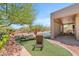 Inviting backyard with a pool, lounge chairs, artificial turf, and privacy landscaping at 3060 N Ridgecrest -- # 200, Mesa, AZ 85207