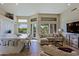 Open living room and kitchen area boasting natural light and backyard access at 32868 N 69Th St, Scottsdale, AZ 85266