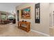 Open-concept entry way, tile flooring, wood accents, and an inviting flow into the living area at 6887 E Hacienda La Colorada Dr, Gold Canyon, AZ 85118