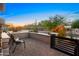 Charming front patio with brick pavers, privacy wall, gate, and desert views at 6887 E Hacienda La Colorada Dr, Gold Canyon, AZ 85118