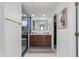 Bathroom with a dual sink vanity and a glass enclosed shower at 15221 N Clubgate Dr # 2132, Scottsdale, AZ 85254