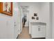 A mud room featuring tile floors, a counter, and storage to help keep the home organized at 1919 W Hide Trl, Phoenix, AZ 85085