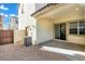 Outdoor patio with a cement floor, adjacent to a gravel area and a fenced yard at 2491 N 149Th Ln, Goodyear, AZ 85395