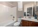 Standard bathroom with a single sink, toilet, and shower-tub combo, providing essential amenities at 37852 W Merced St, Maricopa, AZ 85138