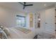 This primary bedroom shows the door to the yard, the walk-in closet, and the bathroom at 3010 E Glenrosa Ave, Phoenix, AZ 85016