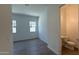 Bedroom with vinyl floors and a powder room at 11422 E Utah Ave, Mesa, AZ 85212