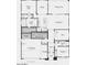 Open concept floor plan featuring a great room, dining, kitchen, 2 bedrooms and flex space at 18147 W Tanglewood Dr, Goodyear, AZ 85338