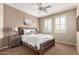 Bedroom with light neutral walls and furnishings at 20802 N Grayhawk Dr # 1005, Scottsdale, AZ 85255