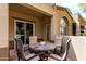 Covered patio with outdoor seating for entertaining or relaxing at 20802 N Grayhawk Dr # 1005, Scottsdale, AZ 85255