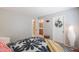 Bedroom with carpet and white walls with access to a bathroom at 2384 E Santiago Trl, Casa Grande, AZ 85194