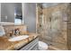 Bathroom features vanity, granite countertop and walk-in shower at 3675 N 59Th Pl, Phoenix, AZ 85018