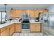 Modern kitchen with stainless steel appliances, ample countertop space, and updated cabinetry at 2101 S Meridian Rd # 146, Apache Junction, AZ 85120