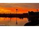 Tranquil pond sunset reflecting off the water at 23162 E Canary Way, Queen Creek, AZ 85142