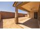 Covered patio area features concrete flooring with open space perfect for entertaining at 23163 E Canary Way, Queen Creek, AZ 85142