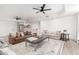 Open-concept living room featuring recessed lighting and views of the kitchen at 2505 E Lehi Rd # 16, Mesa, AZ 85213