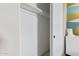 Bright white reach-in closet with a single shelf and rod offers efficient storage at 2637 N 195Th Dr, Buckeye, AZ 85396