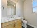 Stylish bathroom with modern vanity, elegant lighting, and sleek fixtures creates a serene and luxurious atmosphere at 31505 N 166Th Pl, Scottsdale, AZ 85262