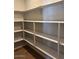 Spacious walk-in pantry with ample shelving providing lots of storage space for an organized kitchen at 32268 N 133Rd Ln, Peoria, AZ 85383