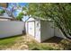 White metal shed located in backyard at 3630 N 39Th St, Phoenix, AZ 85018