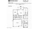 Detailed floor plan featuring three bedrooms, a three-bay garage, and a covered patio at 4361 S Electron --, Mesa, AZ 85212