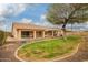 Spacious backyard featuring a large tree, covered patio, and well-kept lawn, perfect for outdoor living at 4909 W Pedro Ln, Laveen, AZ 85339