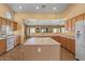 Bright kitchen featuring an island, ample cabinet space, and modern appliances for culinary enthusiasts at 5410 E Gable Ave, Mesa, AZ 85206
