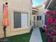 Inviting front of house with cozy outdoor seating and well-maintained landscaping at 6734 S Brittany S Ln, Tempe, AZ 85283