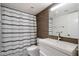 Stylish bathroom featuring new vanity and shower/tub at 7840 E Camelback Rd # 111, Scottsdale, AZ 85251