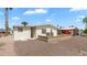Home exterior view showcasing landscaping, patio area, and the layout of the property at 8103 E Southern Ave # 154, Mesa, AZ 85209