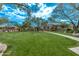 Well-maintained common area with green grass, a gazebo and walking path at 8220 E Mohawk Ln, Scottsdale, AZ 85255