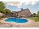 A refreshing backyard pool is the focal point, surrounded by a patio, perfect for outdoor entertaining at 9167 N 73Rd Ln, Peoria, AZ 85345