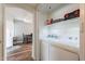 Laundry room with washer, dryer and extra storage at 9451 E Becker Ln # 2004, Scottsdale, AZ 85260