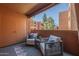 Charming patio with comfortable seating offering scenic views and an extra storage closet at 12222 N Paradise Vlg S Pkwy # 237, Phoenix, AZ 85032