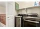 Laundry machines located on a landing with storage shelf at 12571 W Clarendon Ave, Avondale, AZ 85392