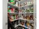 Walk-in pantry with ample shelving provides plenty of space for food storage at 16906 W Palm Ln, Goodyear, AZ 85395