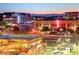 Charming town center with outdoor dining, string lights, and mountain views at 250 E Barbarita Ave, Gilbert, AZ 85234