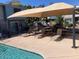 Resort-style swimming pool with tanning deck and comfortable loungers underneath a sun shade at 2602 W Berridge Ln # C102, Phoenix, AZ 85017