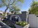 A welcoming entrance sign for Tone Estates with decorative landscaping and a serene ambiance at 2735 E Harwell Rd, Gilbert, AZ 85234