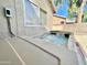 Outdoor hot tub featuring a water feature and patio setting at 2735 E Harwell Rd, Gilbert, AZ 85234