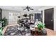 Cozy living room with stylish furniture, a large window, and modern decor at 288 E Baylor Ln, Gilbert, AZ 85296