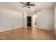 Main bedroom offering wood floors and bright light with access to the bathroom at 288 E Baylor Ln, Gilbert, AZ 85296
