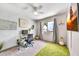 This office features a view, a desk, and a green rug at 3912 E Rockwood Dr, Phoenix, AZ 85050