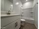 Clean bathroom with modern sink and vanity, toilet and shower-tub combination at 4439 S 95Th Dr, Tolleson, AZ 85353